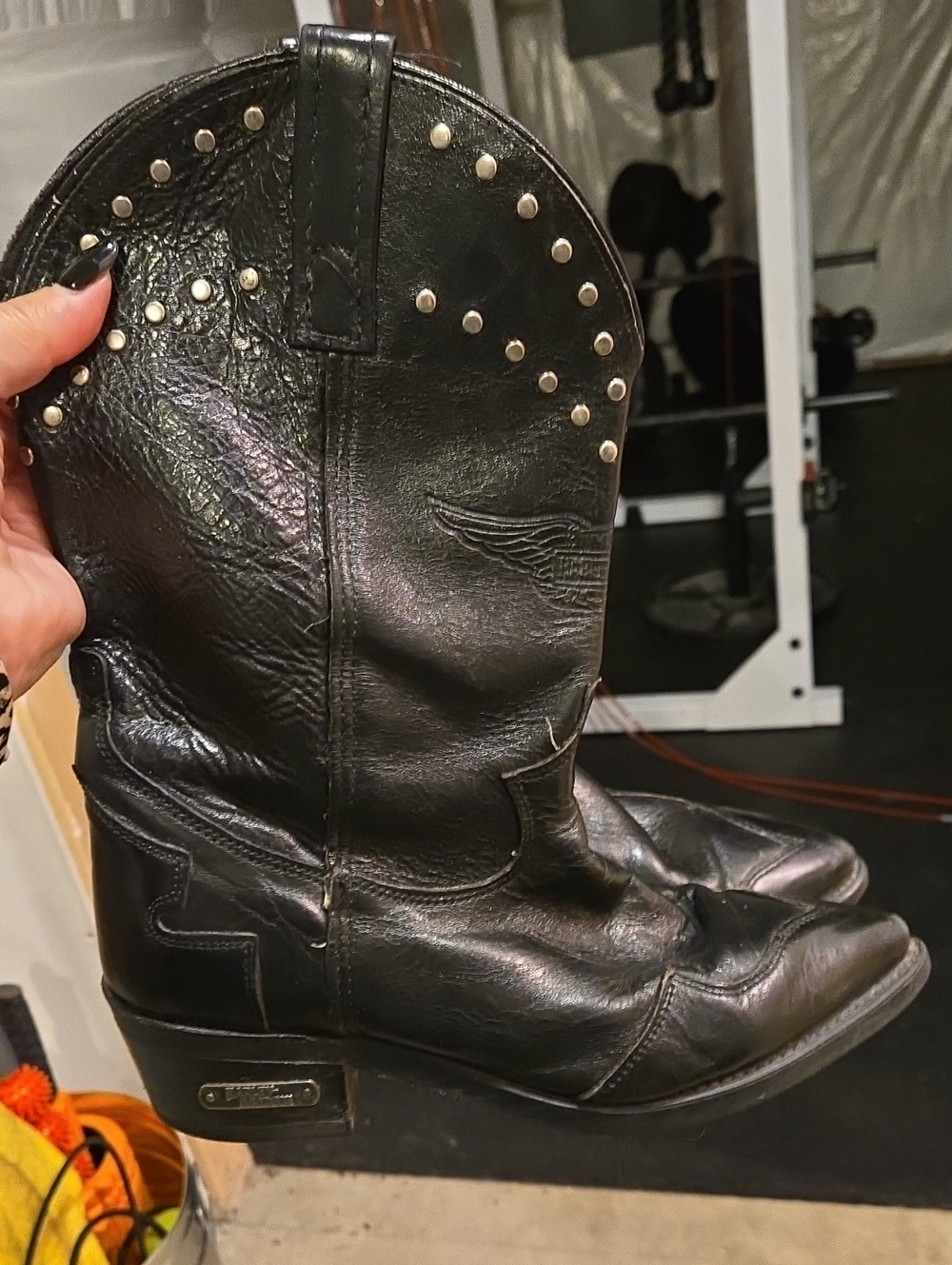 Black Harley Davidson Cowboy Boots